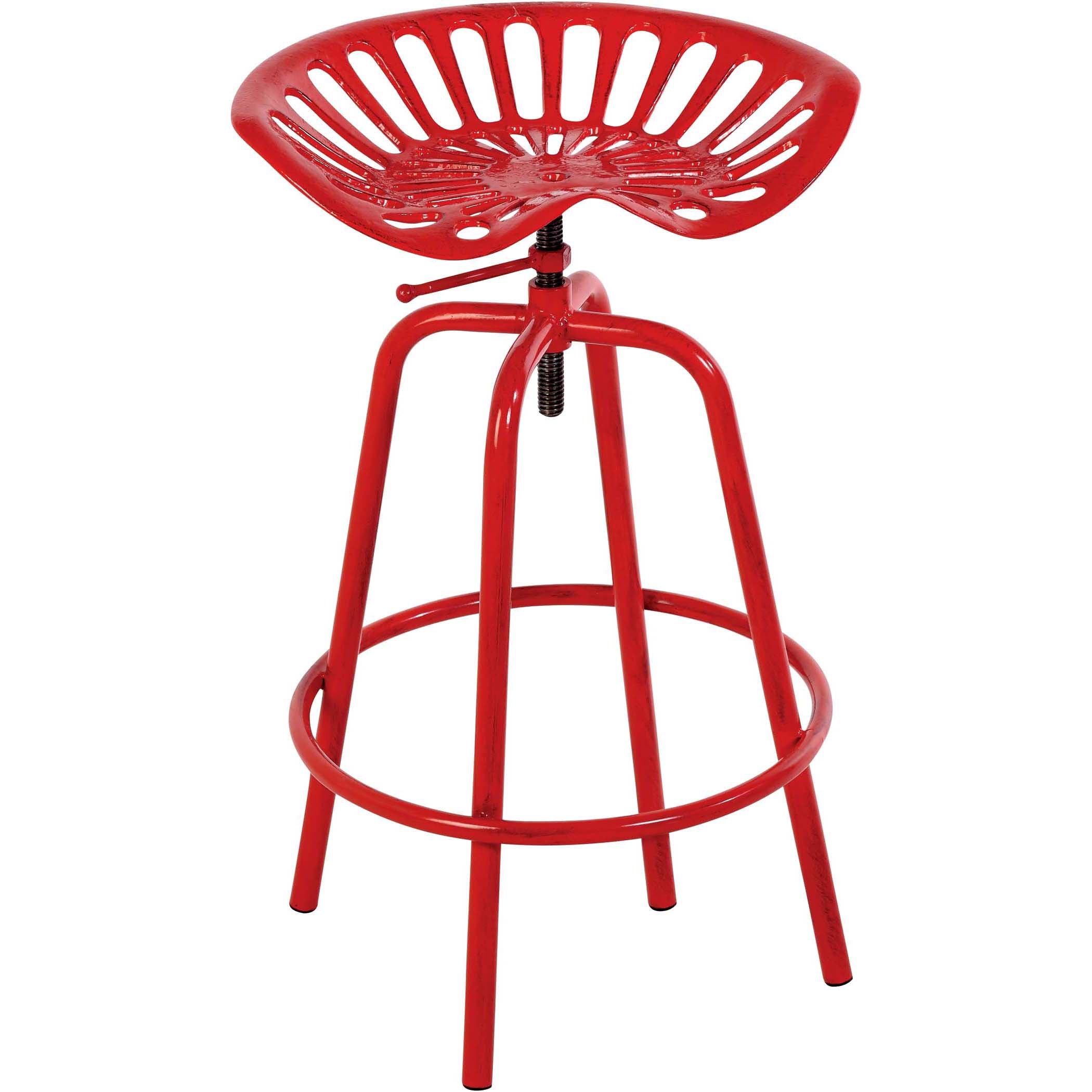 United General Supply Tractor Seat Swivel Stool Red Shop Chairs & Seating at HEB