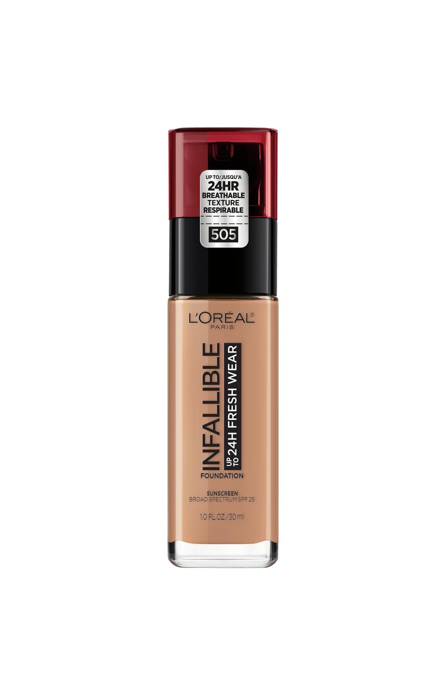 L'Oréal Paris Infallible 24 Hour Fresh Wear Foundation - 505 Toffee; image 1 of 5