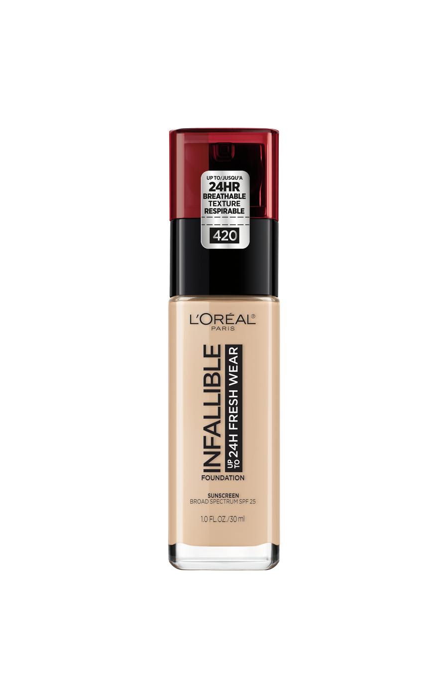 L'Oréal Paris Infallible 24 Hour Fresh Wear Foundation - 420 True Beige; image 1 of 7