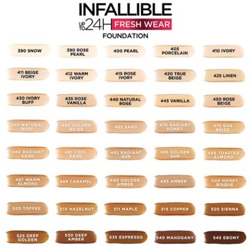 L'Oréal Paris Infallible 24 Hour Fresh Wear Foundation - 445 Vanilla