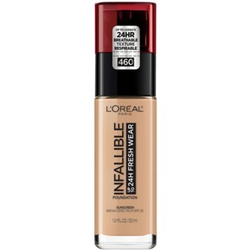 L'Oréal Paris Infallible 24 Hour Fresh Wear Foundation - 460 Golden Beige, 1 oz