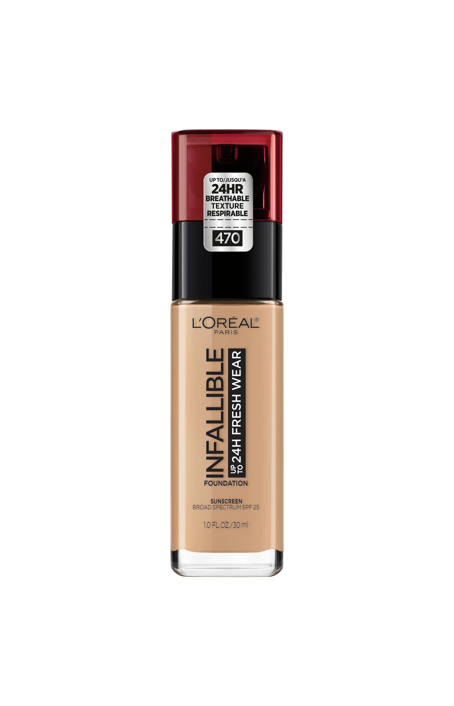 L'Oréal Paris Infallible Up to 24 Hour Fresh Wear Foundation - Lightweight Radiant Honey; image 1 of 7
