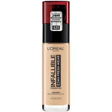 L'Oréal Paris Infallible 24 Hour Fresh Wear Foundation - 425 Linen, 1 oz