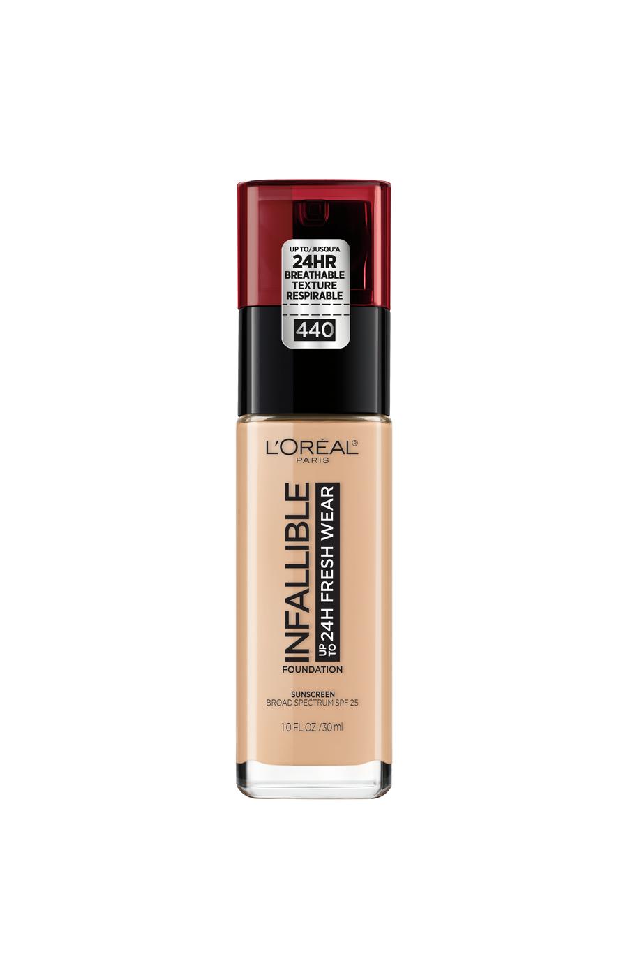 L'Oréal Paris Infallible Up to 24 Hour Fresh Wear Foundation - Lightweight Natural Rose; image 1 of 7