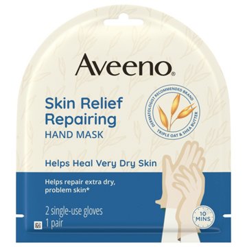 Aveeno Skin Relief Repairing Hand Mask 2 Single-Use Gloves, 1 ct