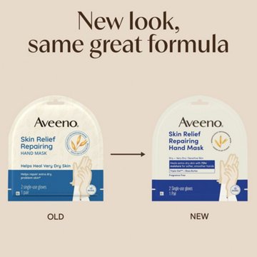 Aveeno Skin Relief Repairing Hand Mask 2 Single-Use Gloves, 1 ct