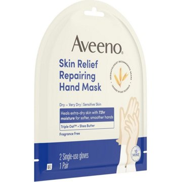 Aveeno Skin Relief Repairing Hand Mask 2 Single-Use Gloves, 1 ct