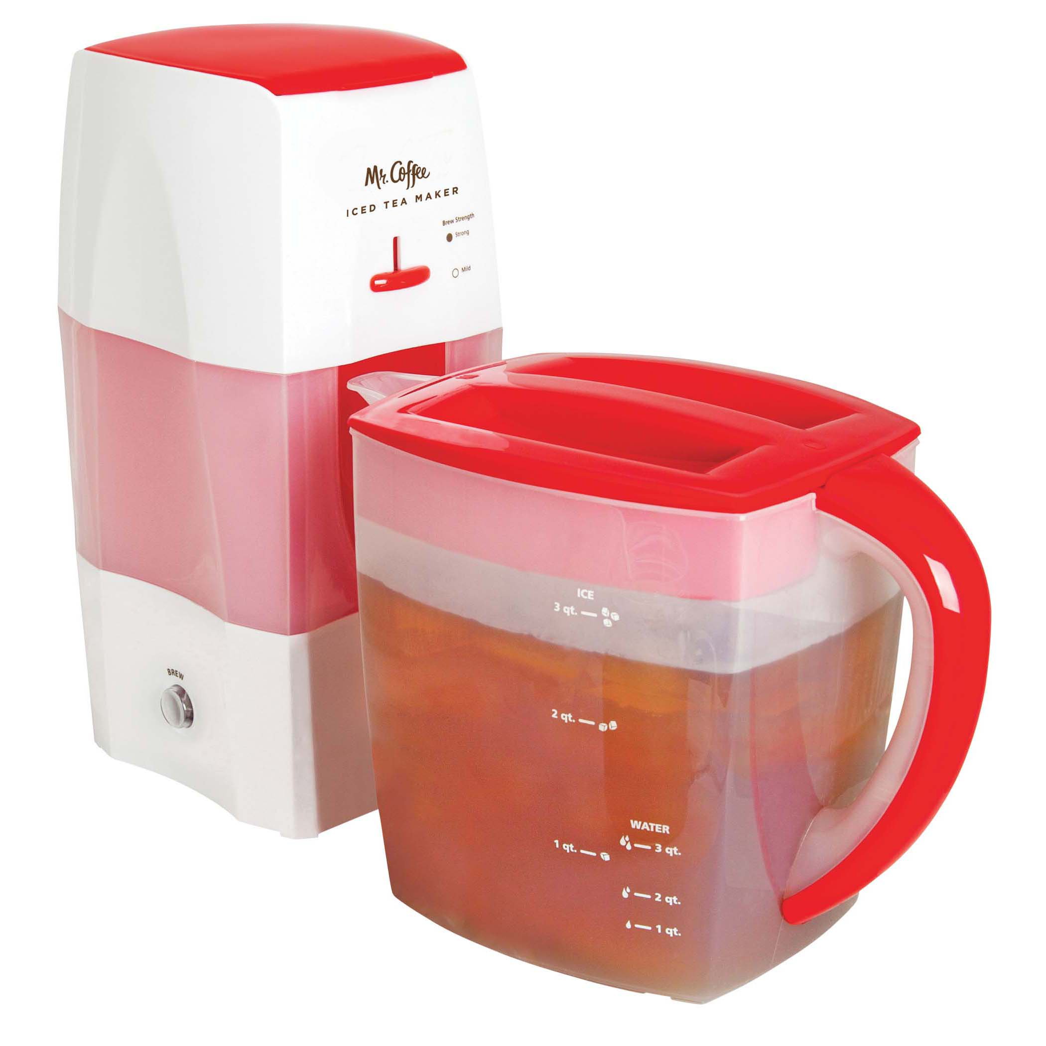 Mr. Coffee THE ICED TEA POT TM1 Iced Tea Maker Machine 2 QT Red