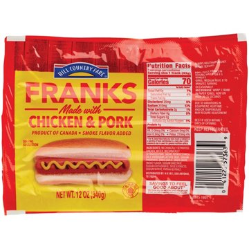 Hill Country Fare Franks Hot Dogs, 8 ct