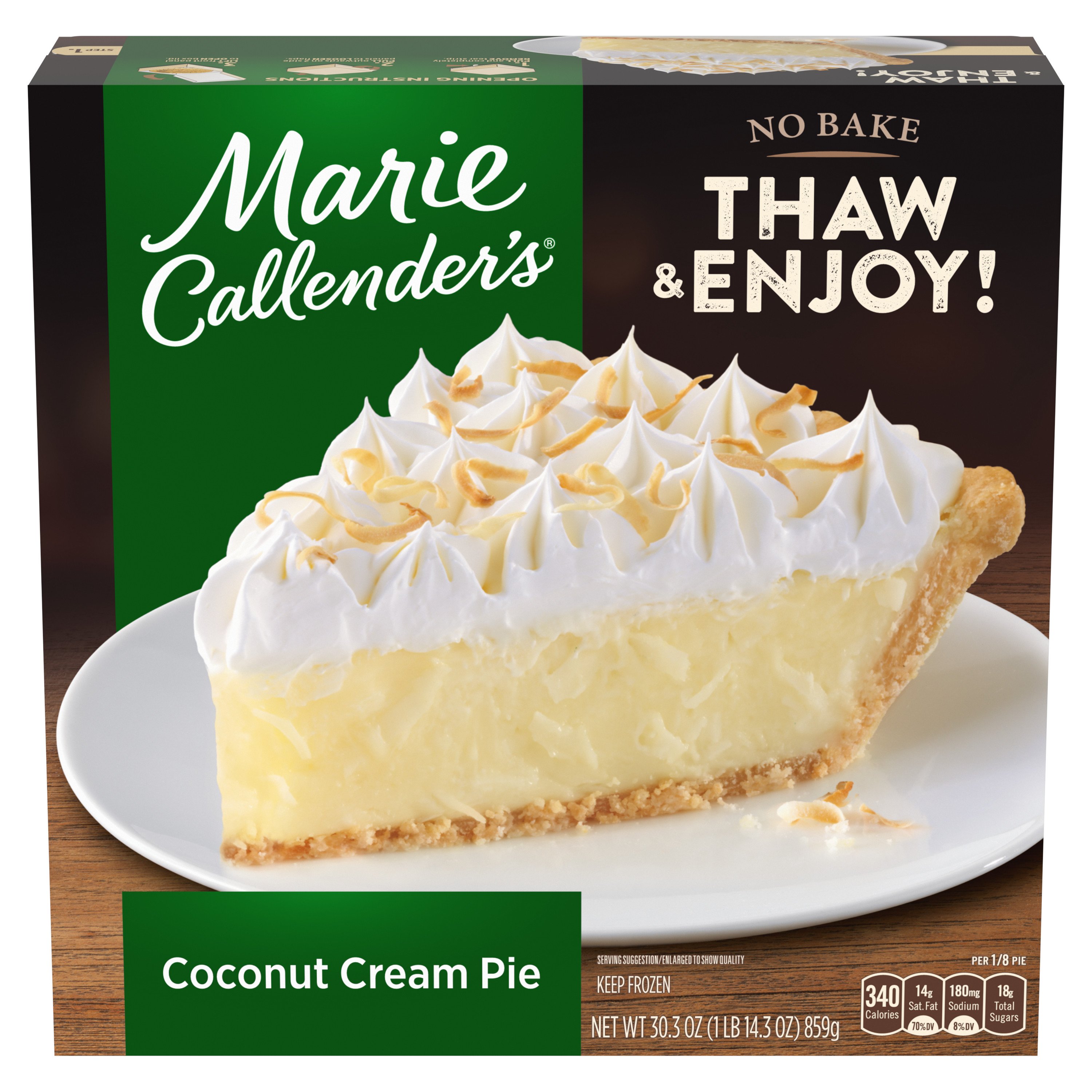 Marie Callender's Coconut Cream Pie Frozen Dessert Shop Desserts
