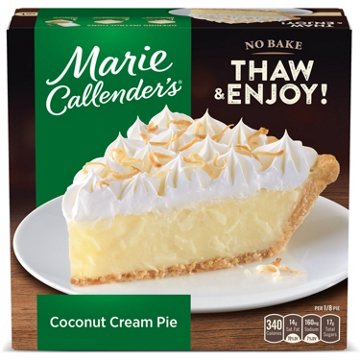 Marie Callender's Coconut Cream Pie Thaw & Enjoy Frozen Dessert, 30.3 oz