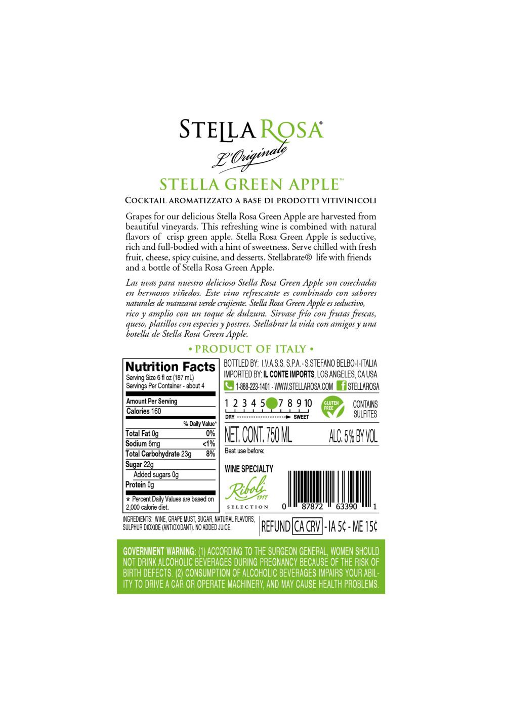 Stella Rosa L' Originale Green Apple; image 5 of 7