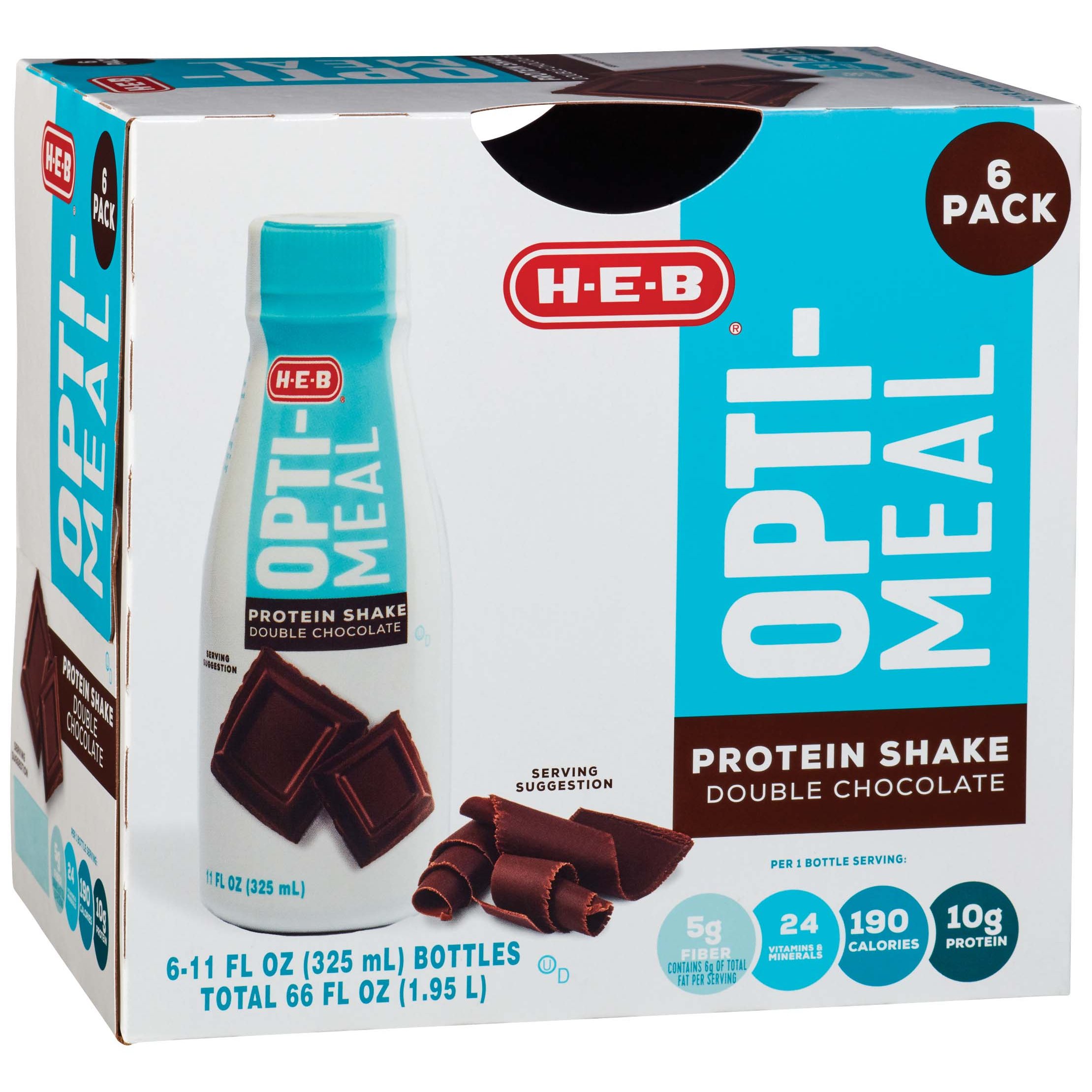 HEB OptiMeal 10g Protein Shake Double Chocolate Shop Diet