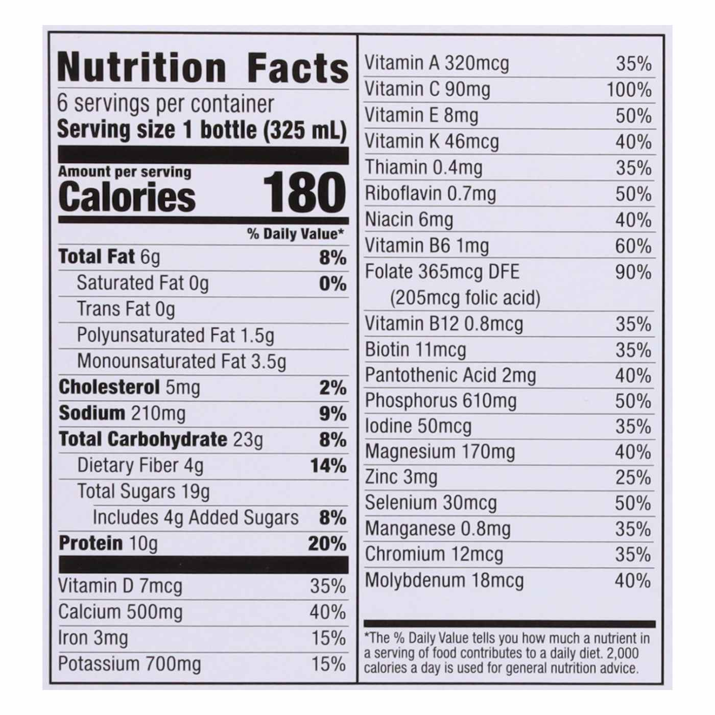 H-E-B Opti-Meal 10g Protein Shake - Vanilla; image 2 of 2