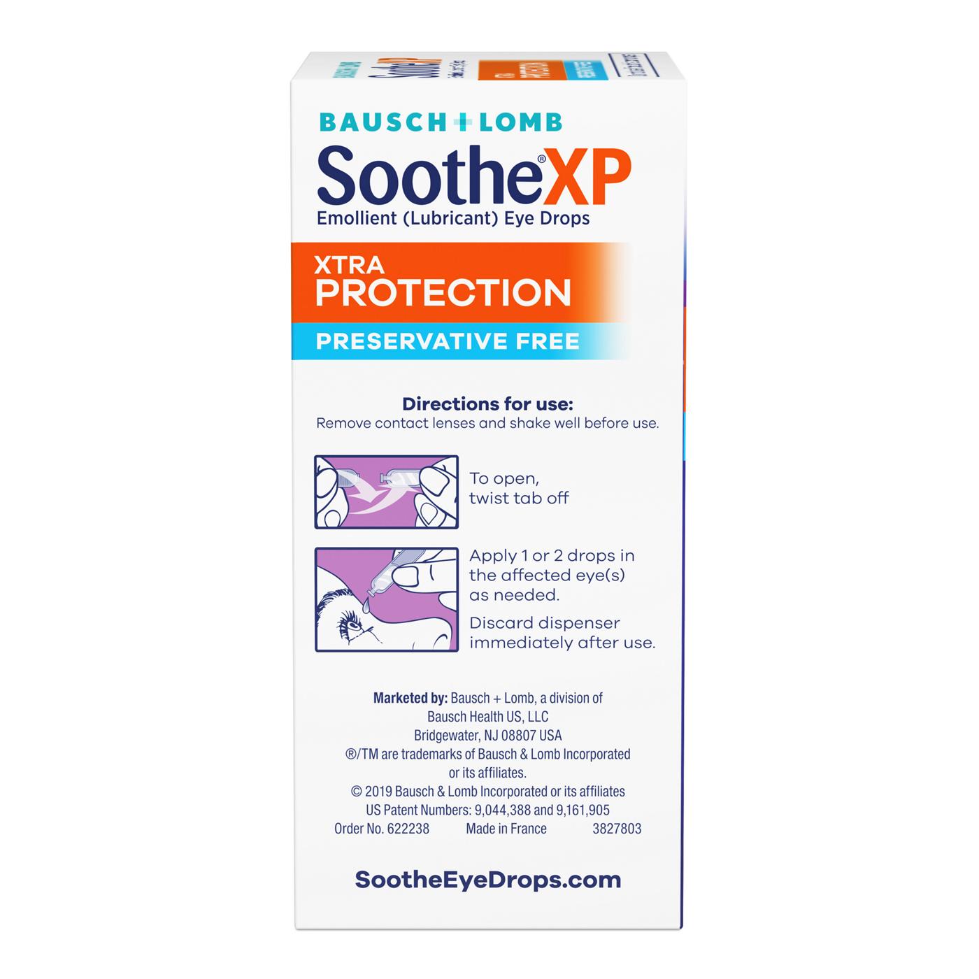 Bausch & Lomb Soothe XP Preservative Free Emollient Lubricant Eye Drops