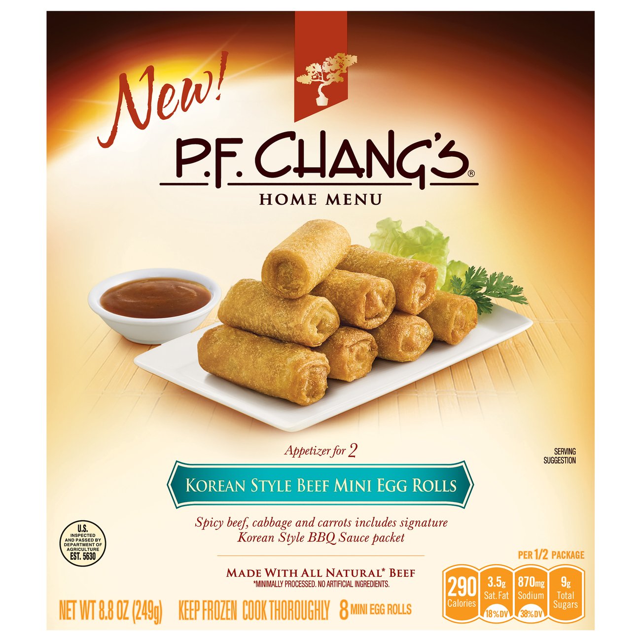 P.F. Chang's Frozen Home Menu Vegetable Mini Egg Rolls - 8ct/8.8oz