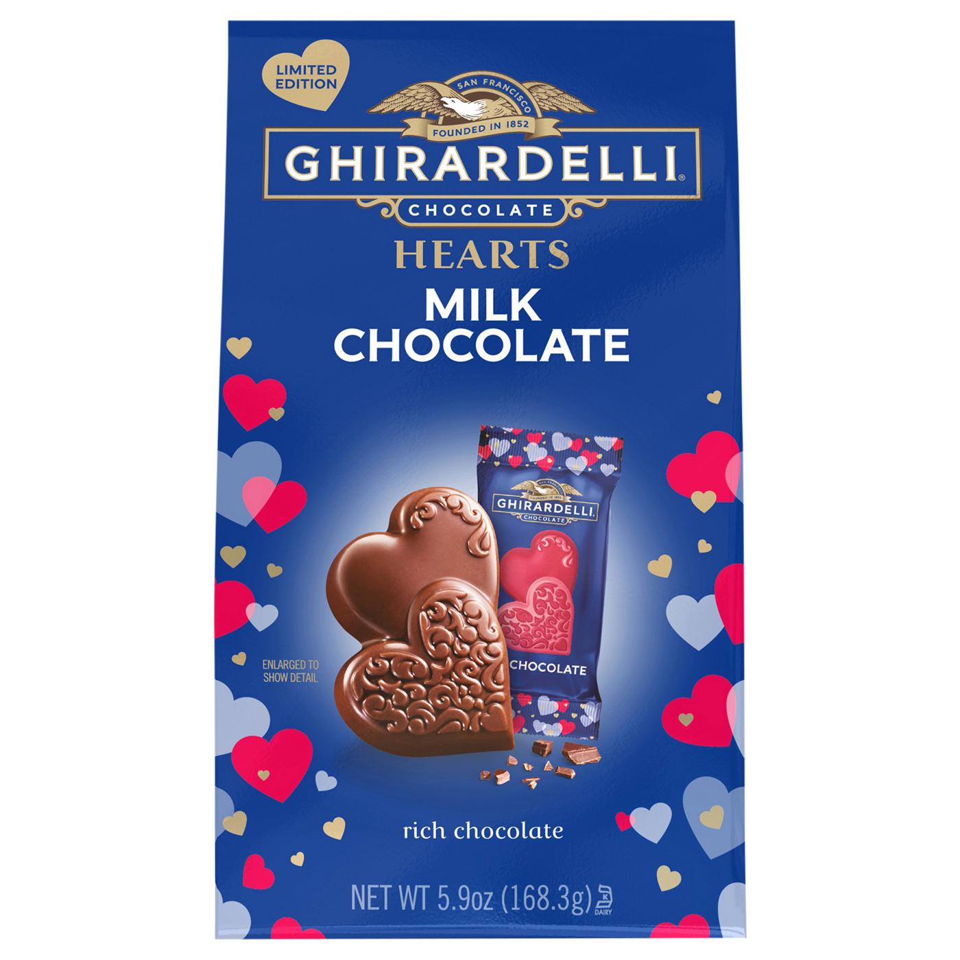 Ghirardelli Milk Chocolate Hearts Valentine's Candy; image 1 of 6