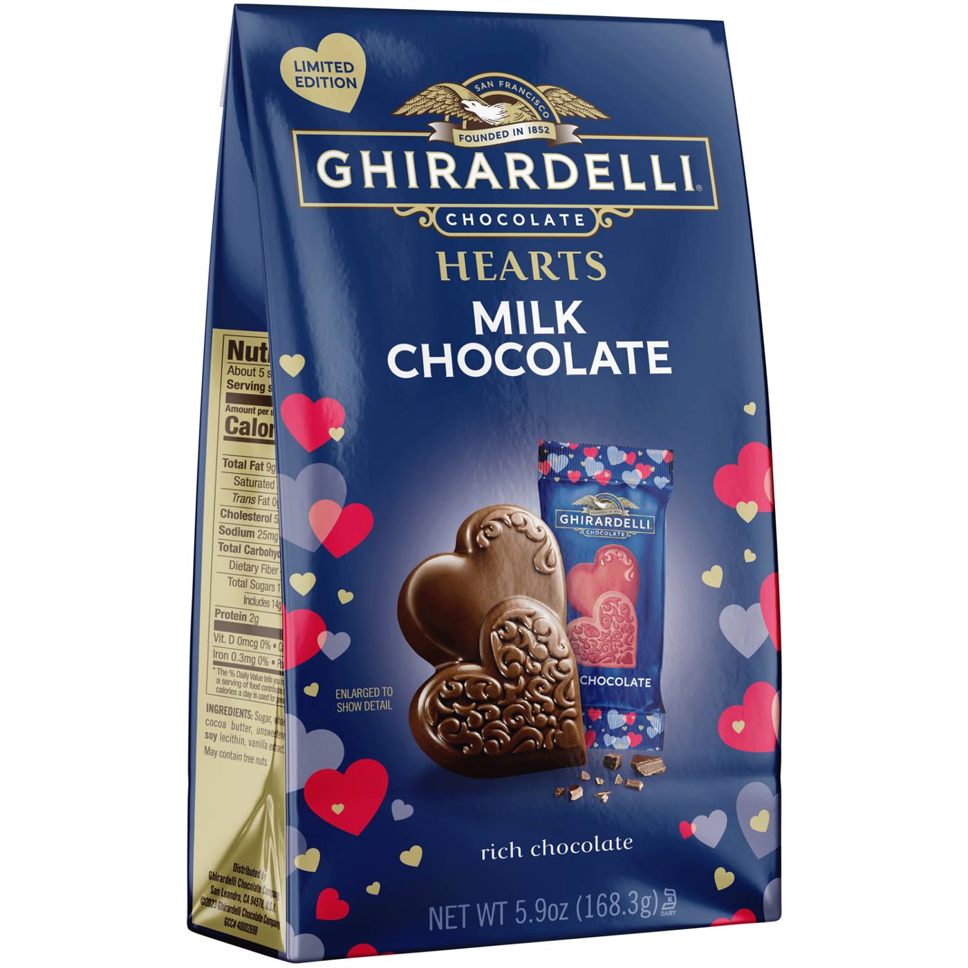 Ghirardelli Milk Chocolate Hearts Valentine's Candy; image 5 of 6