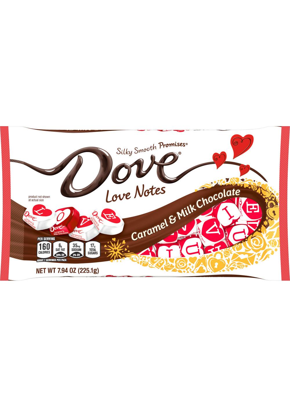 Dove Love Notes Caramel & Milk Chocolate Valentine's Candy; image 1 of 6