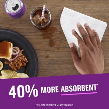 Vanity Fair Extra Absorbent Paper Napkins-White, 80 ct