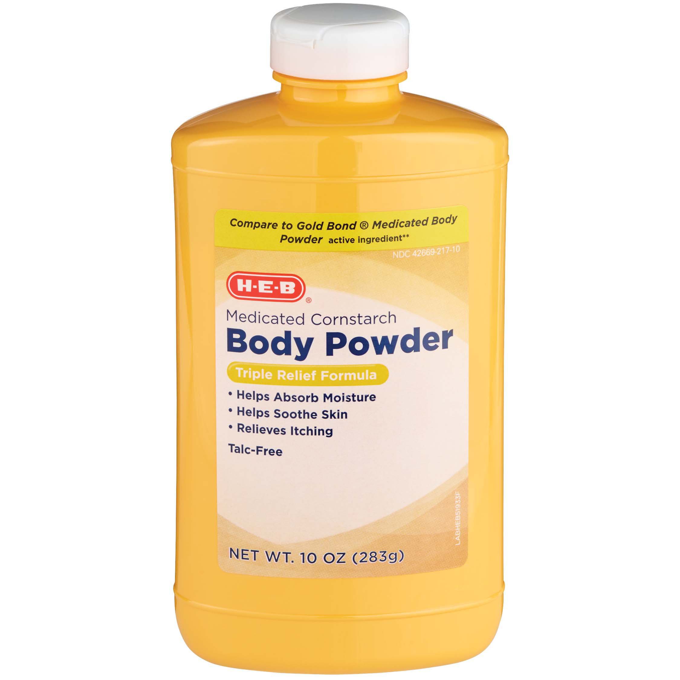 H-E-B Medicated Cornstarch Body Powder