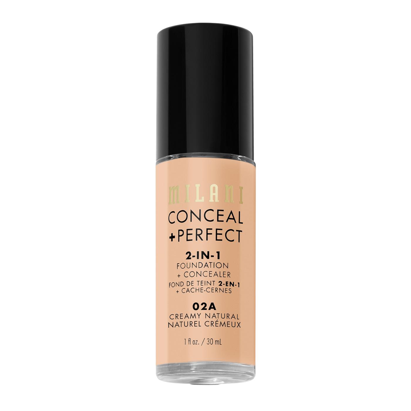 Milani Conceal + Perfect 2-in-1 Foundation + Concealer - Creamy Natural; image 1 of 9