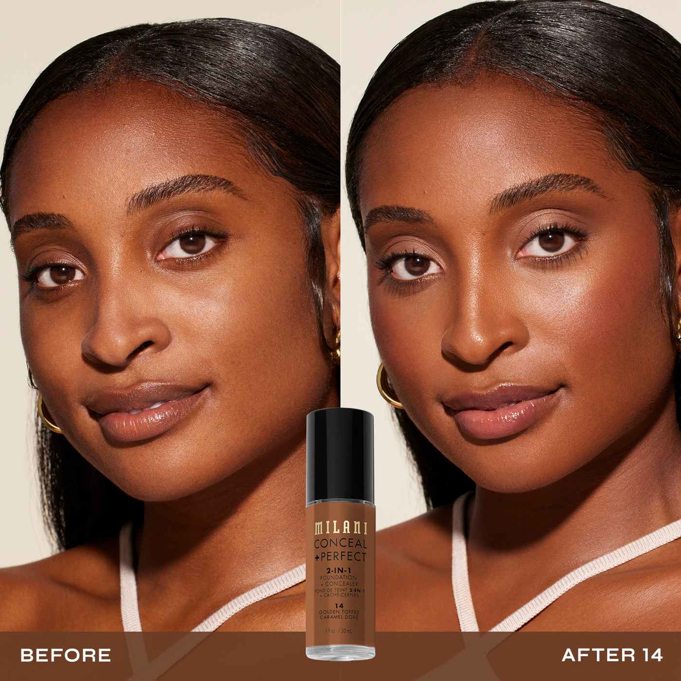 Milani Conceal + Perfect 2-in-1 Foundation + Concealer - Golden Toffee; image 6 of 9