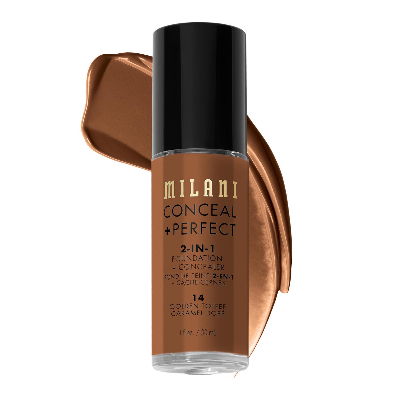 Milani Conceal + Perfect 2-in-1 Foundation + Concealer - Golden Toffee; image 8 of 9