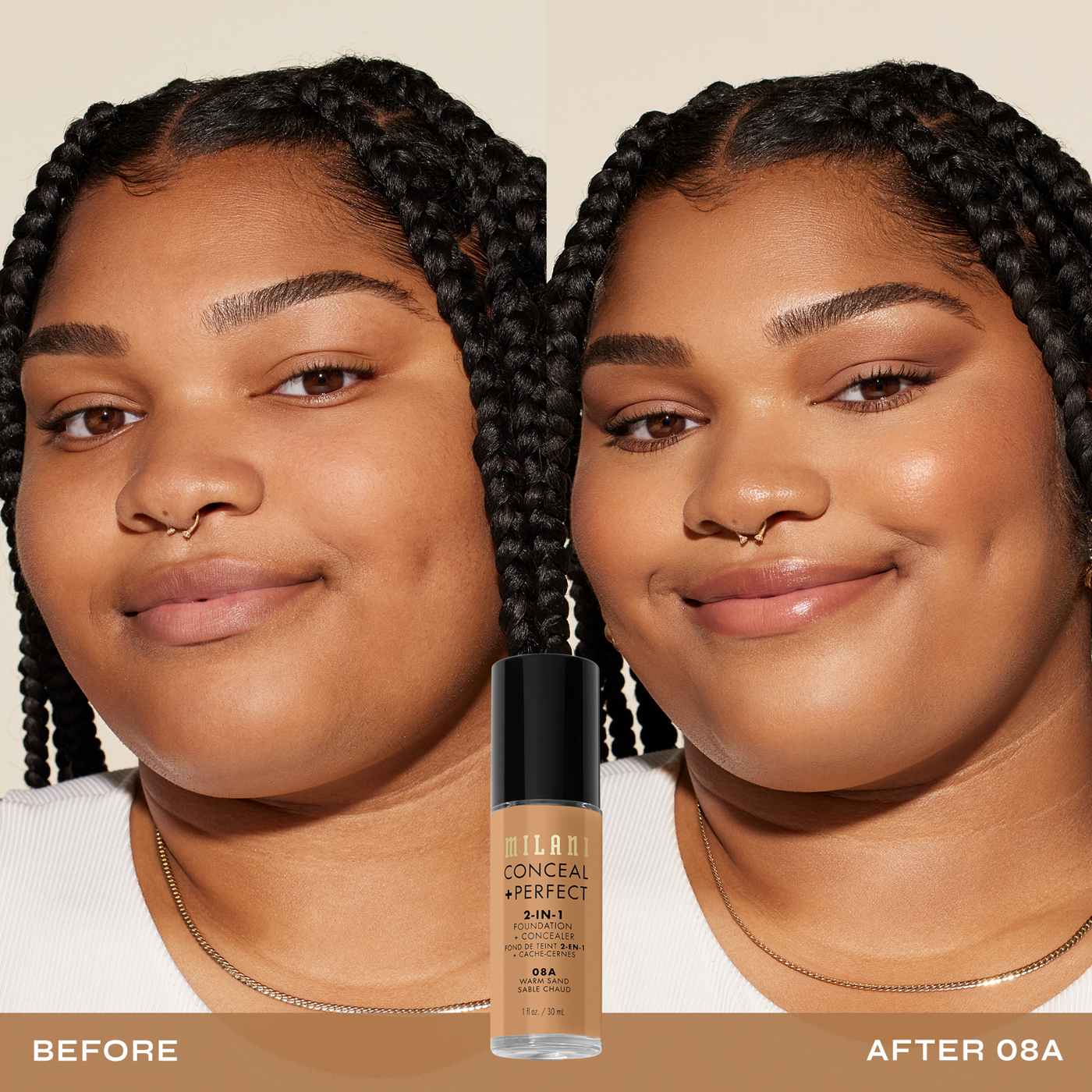 Milani Conceal + Perfect 2-in-1 Foundation + Concealer - Warm Sand; image 4 of 9