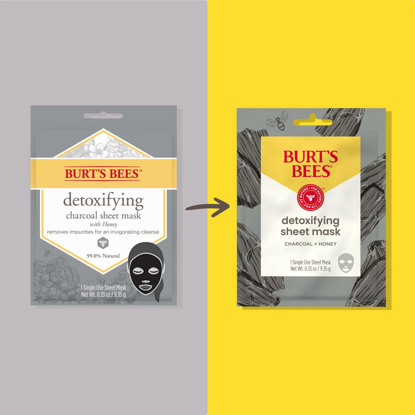 Burt's Bees Detoxifying Charcoal Face Sheet Mask with Honey; image 4 of 8