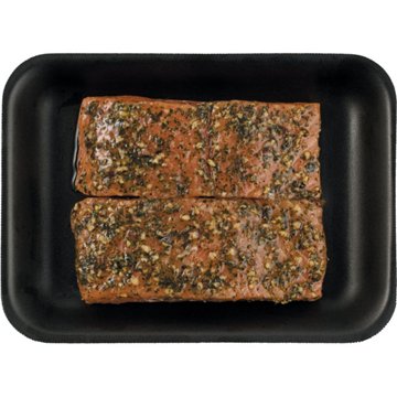 H-E-B Fish Market Atlantic Salmon Fillets - Basil Pesto, 2 ct