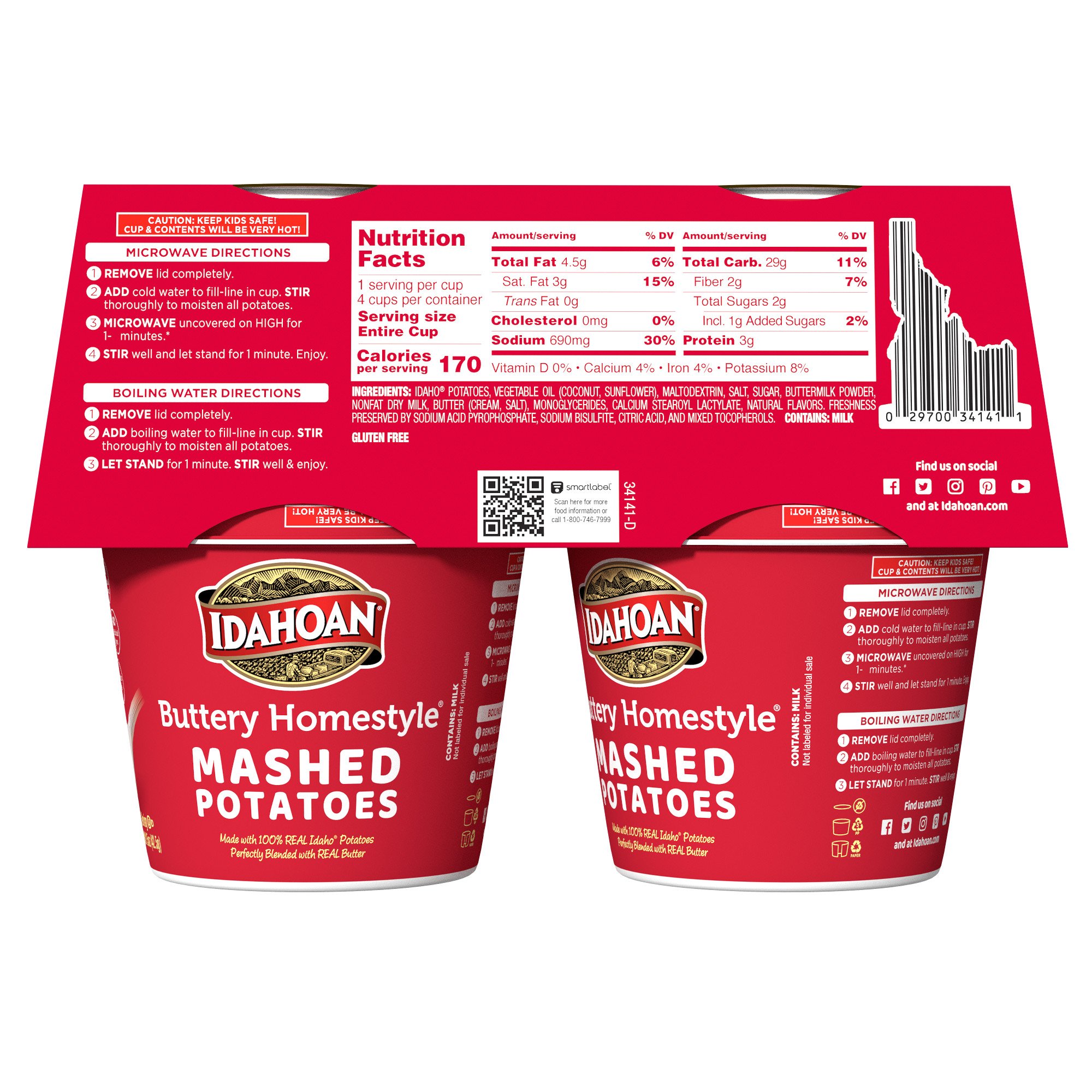 Idahoan Family Size Buttery Homestyle Mashed Potatoes - Shop Pantry Meals  at H-E-B