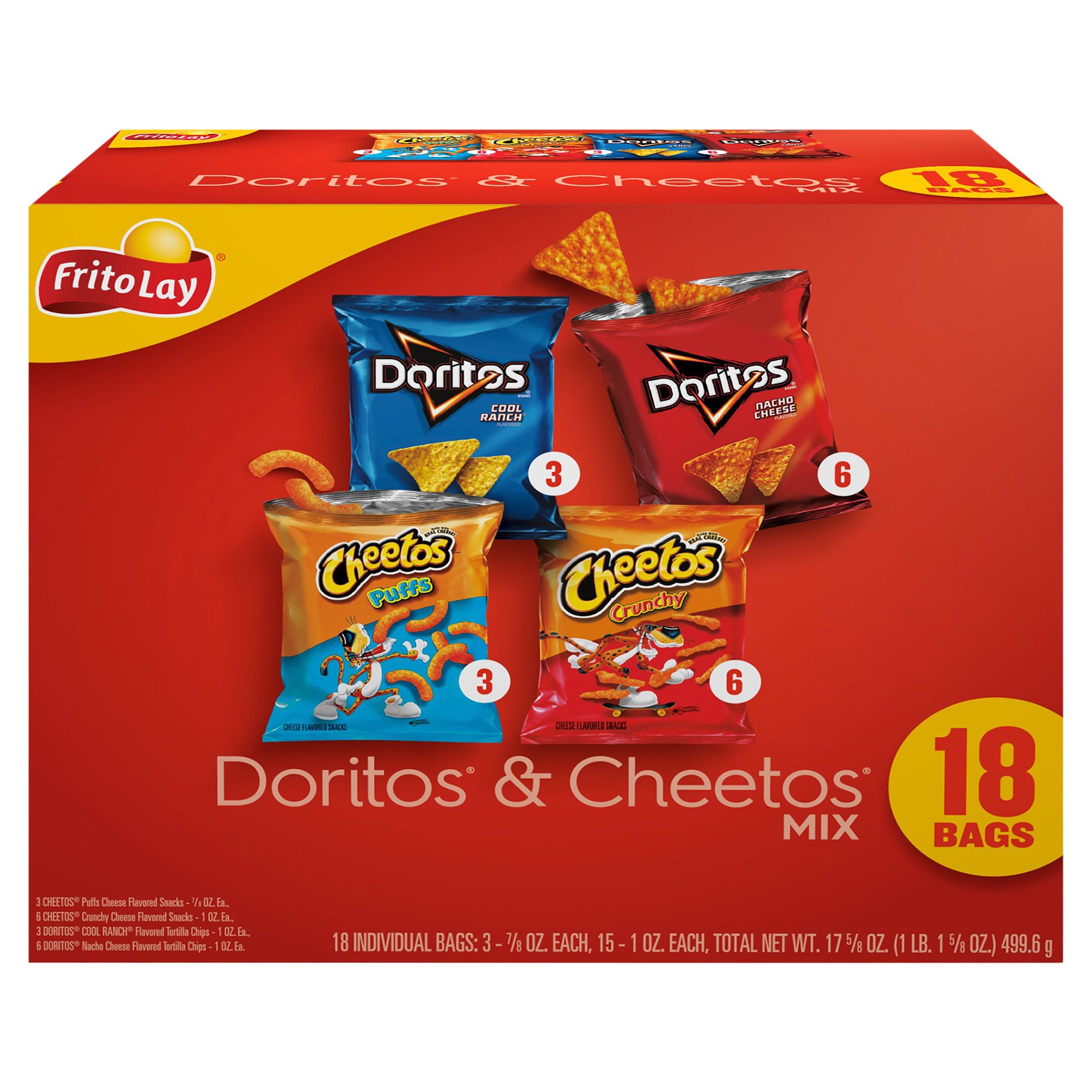 Frito Lay Doritos & Cheetos Mix Variety Pack Chips - Shop Chips at H-E-B