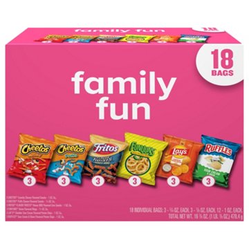 Frito Lay Family Fun Mix Chips Multipack Bags, 18 ct