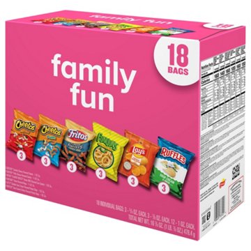 Frito Lay Family Fun Mix Chips Multipack Bags, 18 ct
