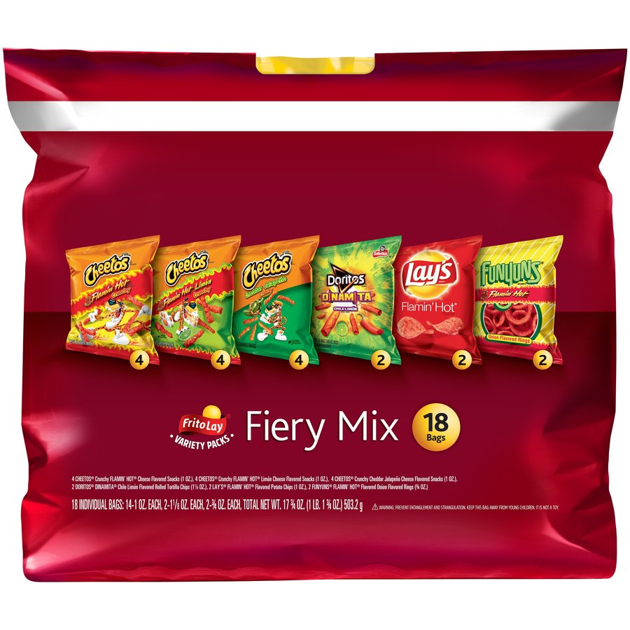 Frito Lay Fiery Mix Variety Pack Chips - Shop Chips At H-E-B