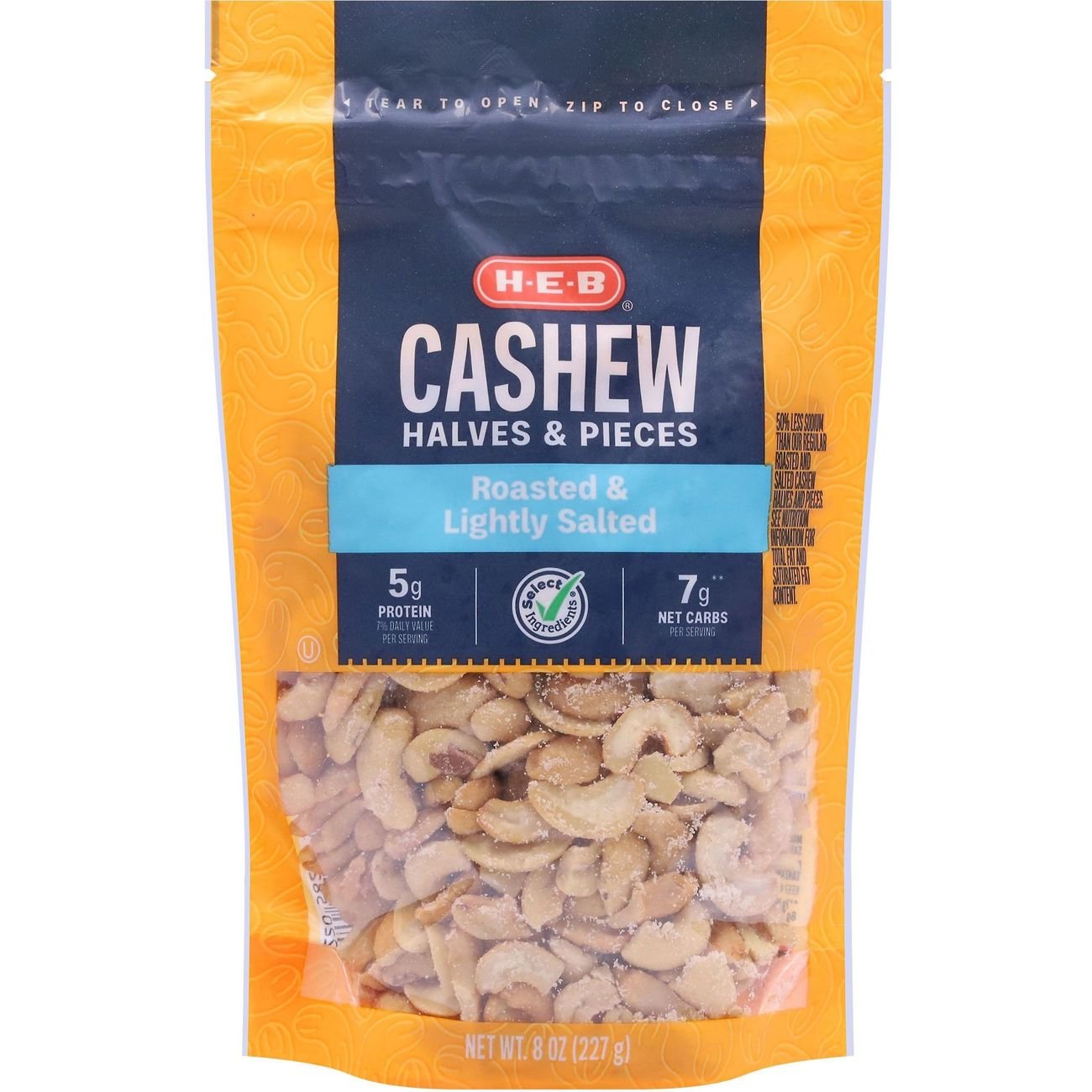HEB Select Ingredients Cashews Halves & Pieces Light Salted Shop