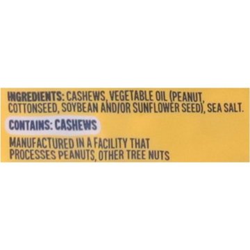 H-E-B Salted Roasted Whole Cashews, 8 oz