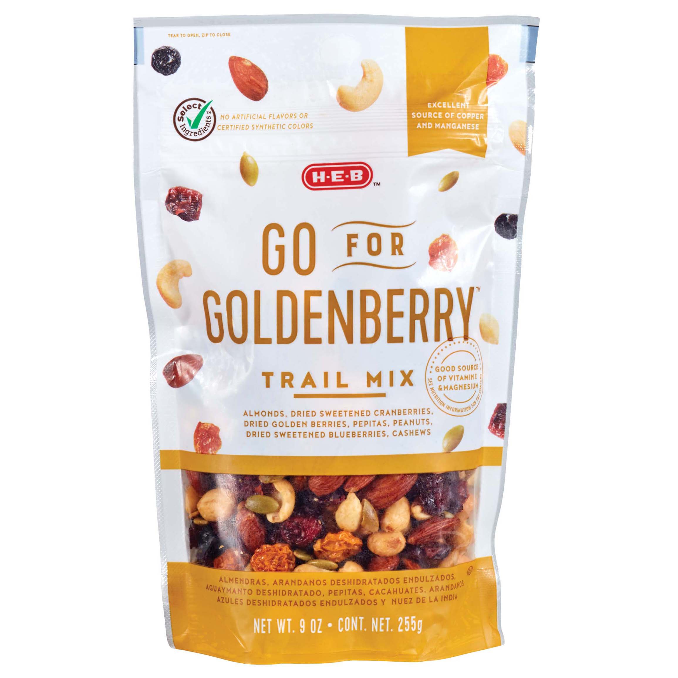 H-E-B Select Ingredients Go For Goldenberry Trail Mix - Shop Trail Mix ...