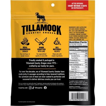 Tillamook Country Smoker Zero Sugar Beef Jerky - Original, 2.2 oz