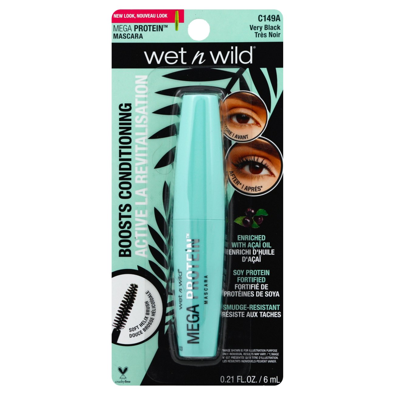 Wet N Wild Mega Protein Mascara Very Black Shop Eyes At H E B 