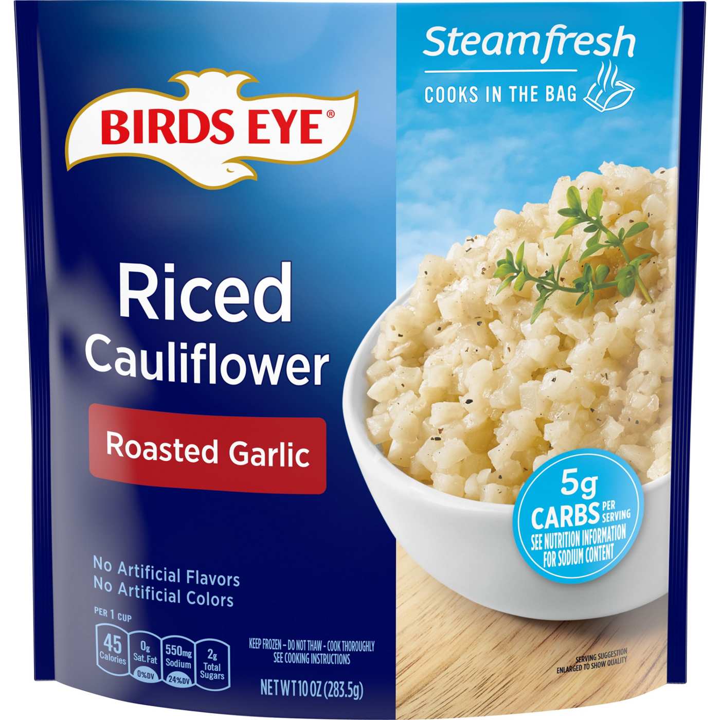 Birds Eye Steamfresh Roasted Garlic Riced Cauliflower; image 1 of 7