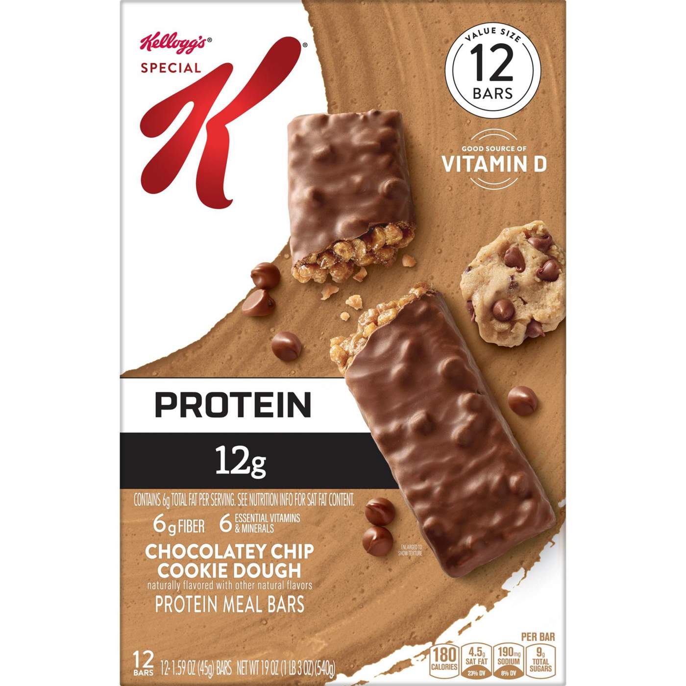 Kellogg's Special K Chocolatey Chip Cookie Dough Protein Meal Bars; image 2 of 4