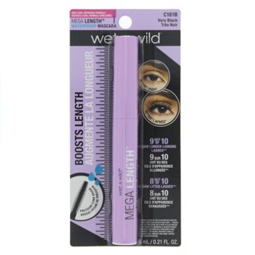 Wet n Wild Mega Length Waterproof Mascara, Very Black