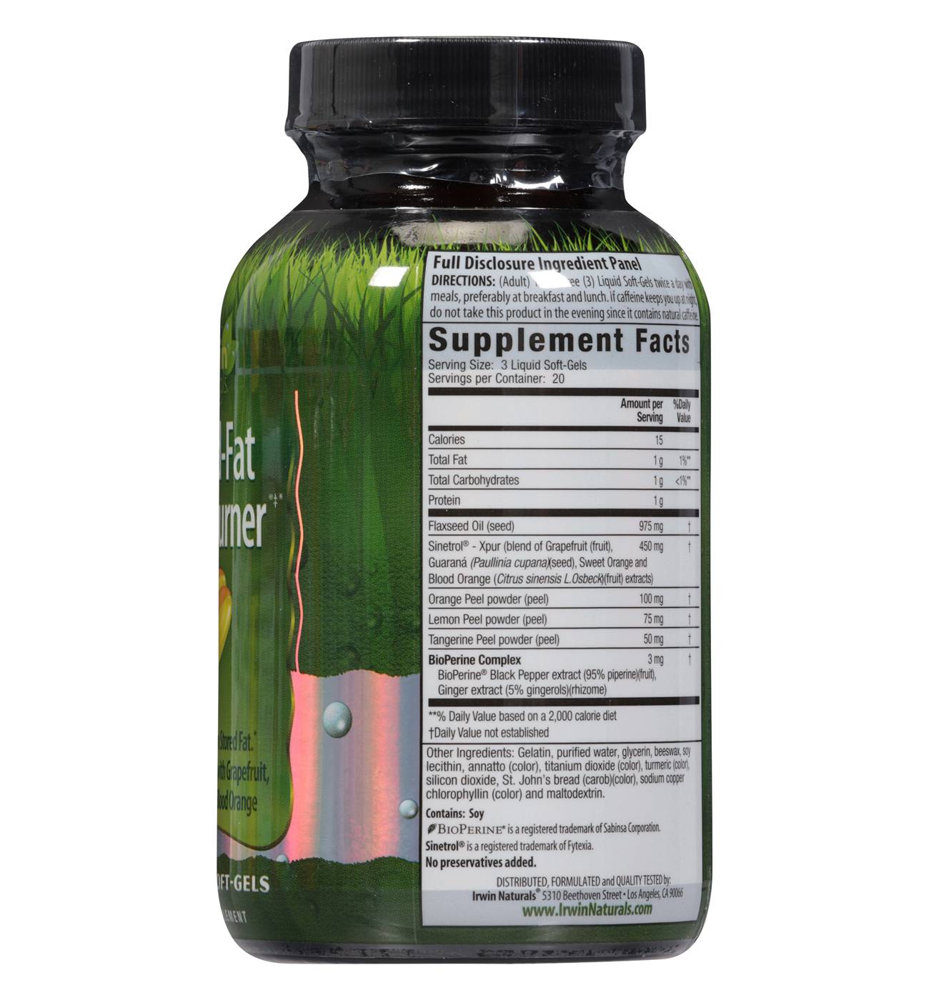 Irwin Naturals Stored Fat Belly Burner Liquid Softgels; image 2 of 4