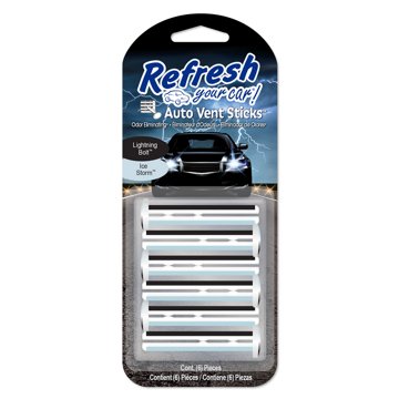Refresh Your Car Auto Vent Sticks - Lightning Bolt & Ice Storm, 6 pk