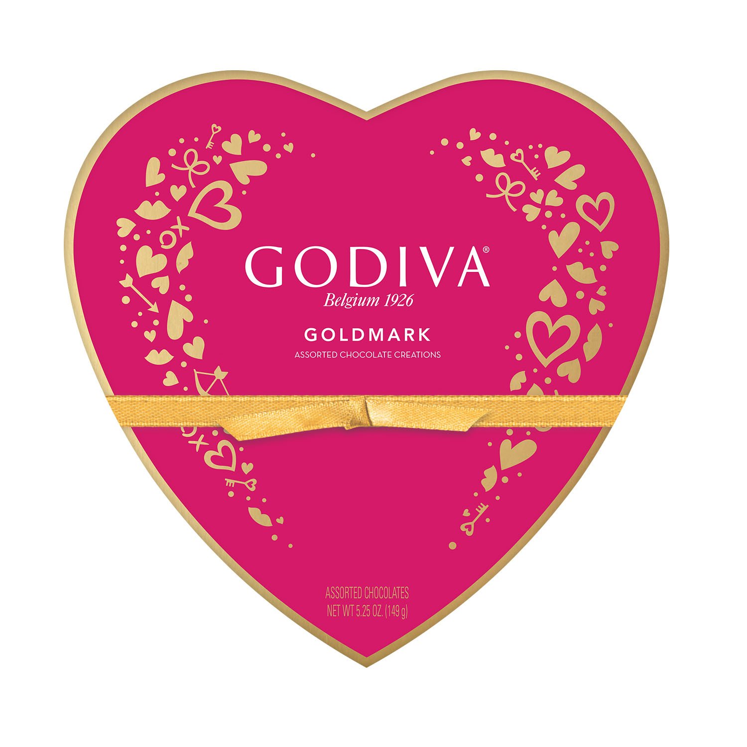 Godiva Goldmark Assorted Chocolate Creations Valentine Heart Gift Box