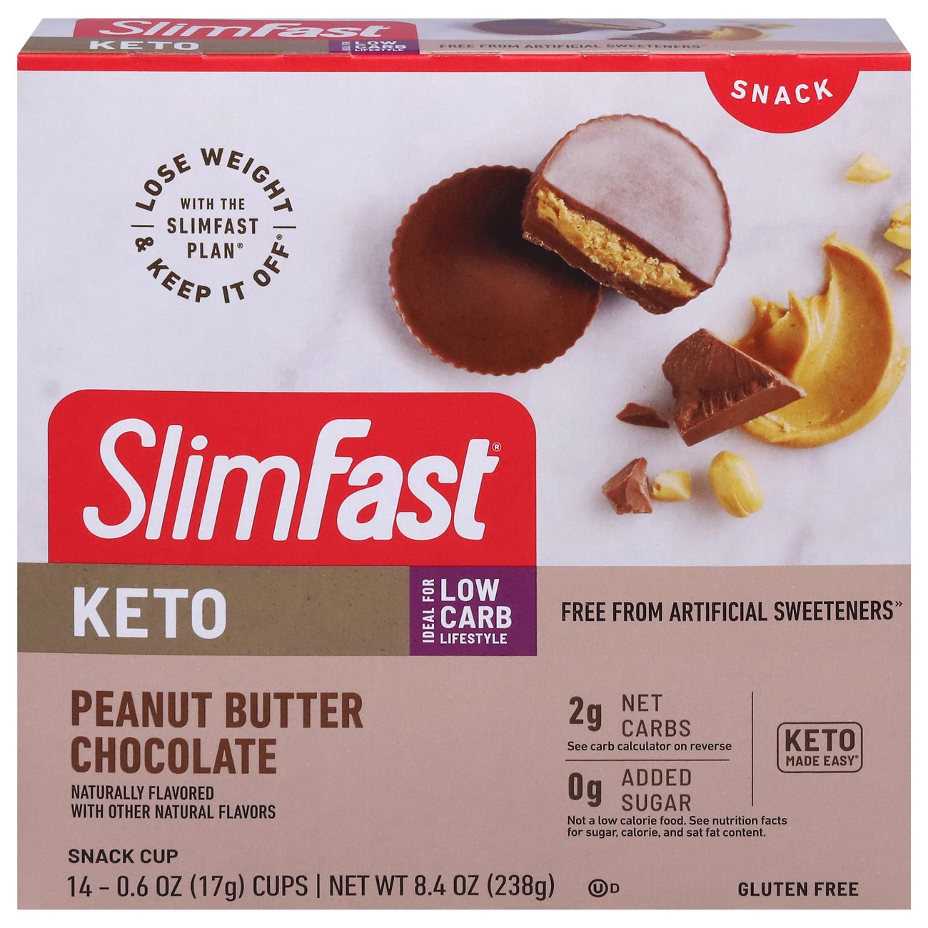 SlimFast Keto Snack Cups - Peanut Butter Chocolate - Shop Diet