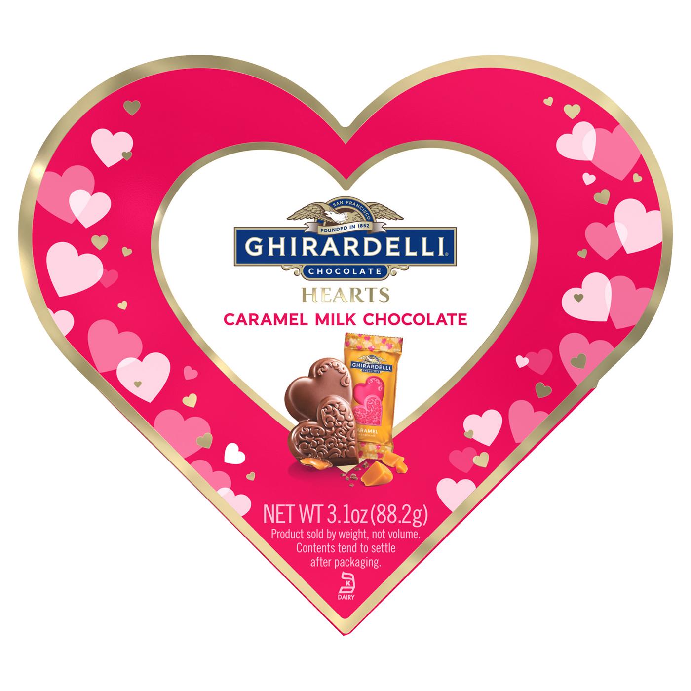 Ghirardelli Caramel Milk Chocolate Hearts Valentine's Gift Box; image 1 of 6