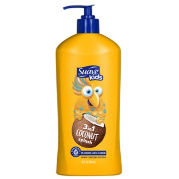Suave Kids 3-in-1 Shampoo + Conditioner + Body Wash - Coconut Splash, 18 oz